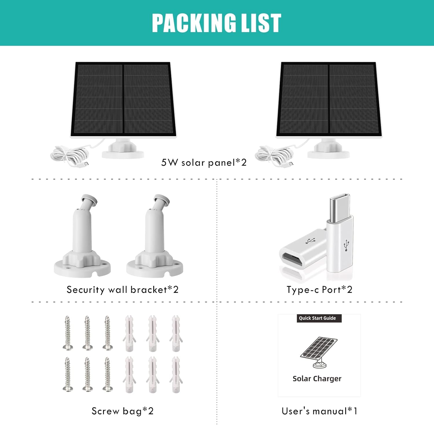 Thumbnail 6 de 5W Solar Panel for Security Camera, 2 Pack