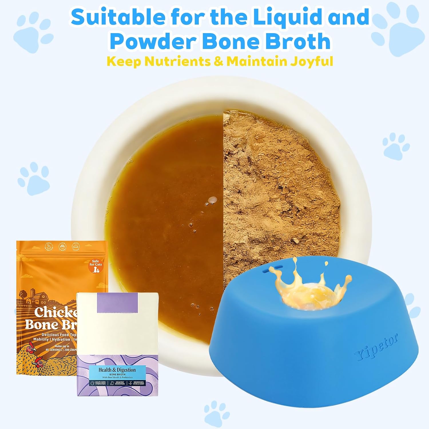 Detalle de Yipetor Slow Feeder Dog Bowl for Liquid Treats with Anti-Slip Base