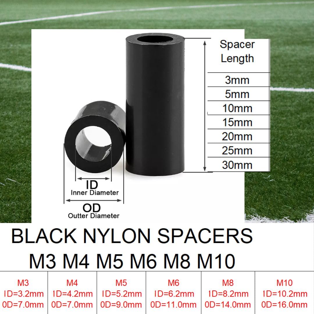 Thumbnail 1 de Black Nylon Spacers Pack of 10 🛠️