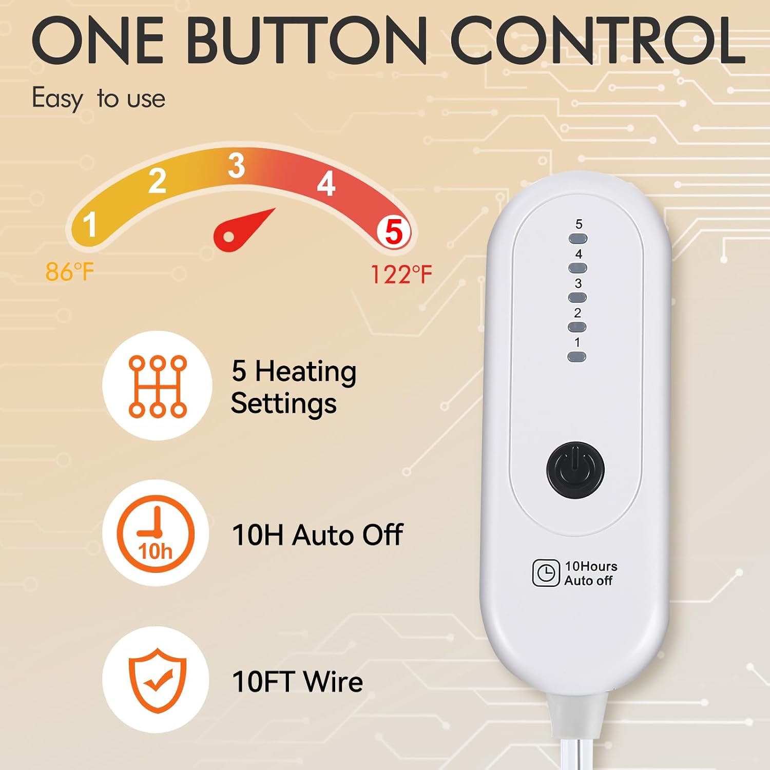 Thumbnail 1 de ESTINGO Electric Blanket 62"x84"