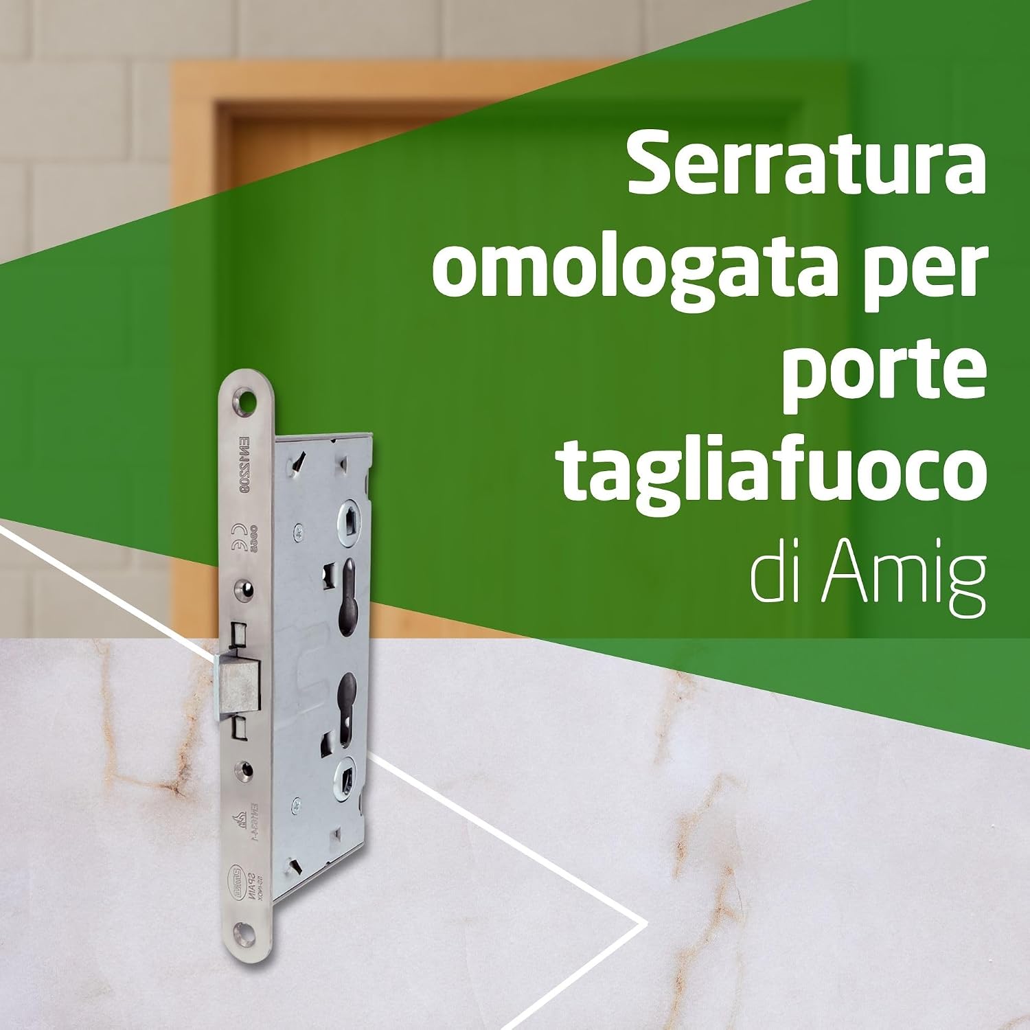 Detalle 2 de Amig 6572 serratura per porte antincendio 65x72 mm