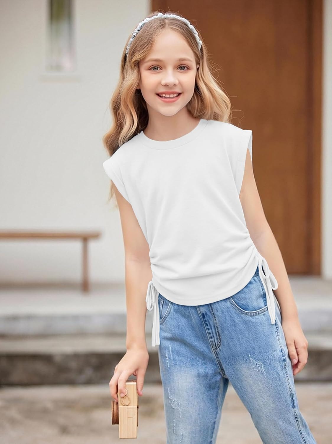 Detalle 2 de Arshiner Camiseta manga corta para niñas 6-14 años