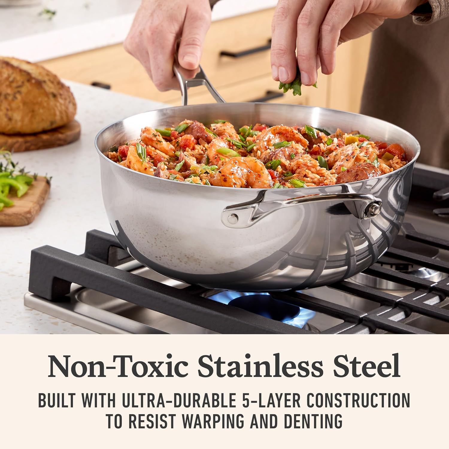 Detalle de Calphalon Stainless Steel Chef's Pan 4.5 Qt