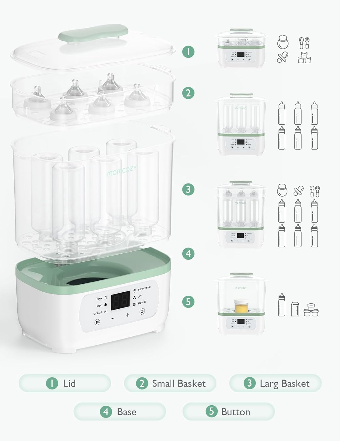 Thumbnail 6 de Momcozy 8-in-1 Steam Sterilizer and Dryer for Bottles