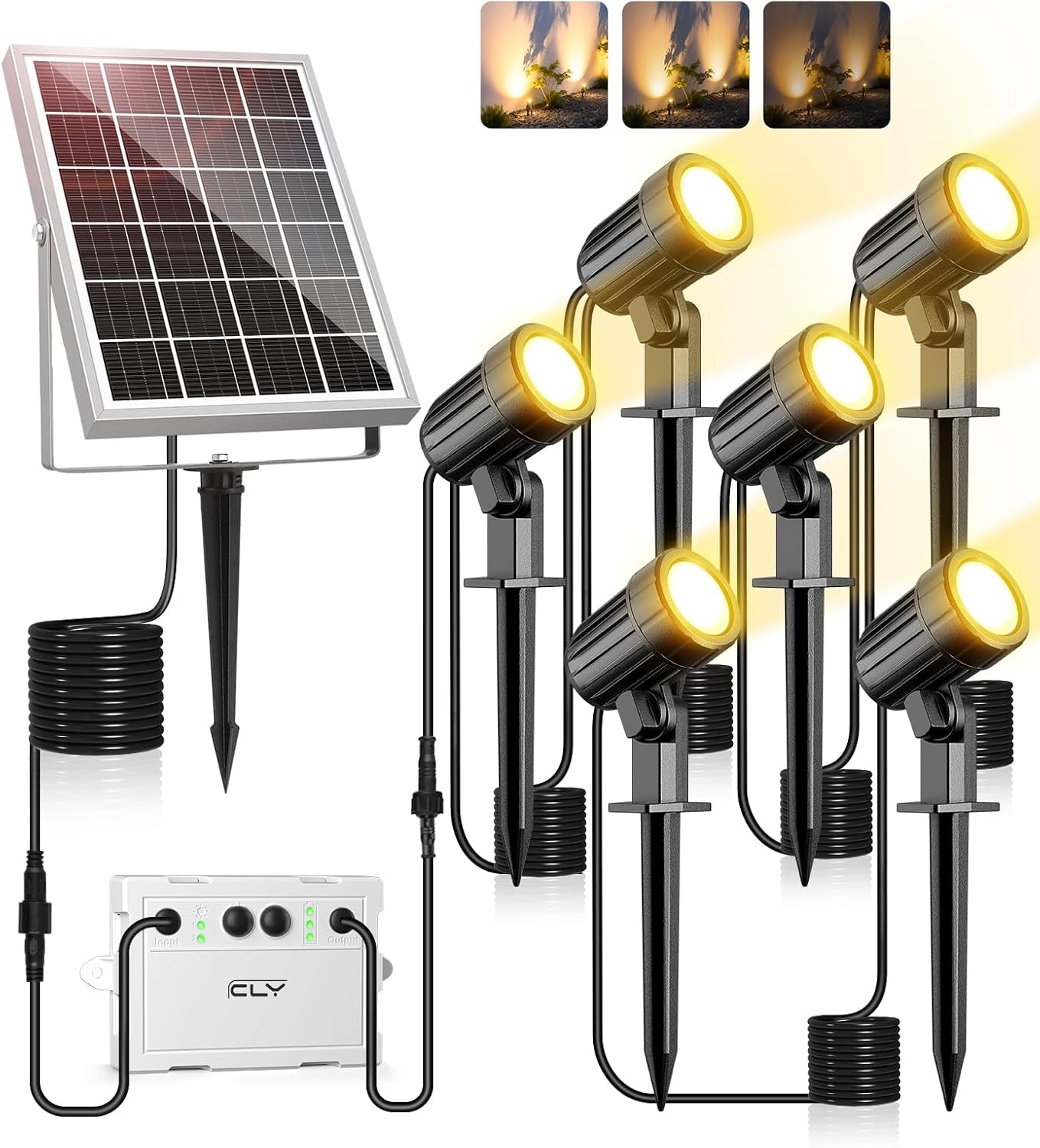 Detalle de CLY Luces Led Solares para Exteriores 6000mAh