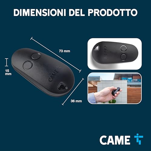 Thumbnail 4 de CAME TOP Telecomando bicanale a codice fisso nero con autoapprendimento – compatibile solo modelli CAME