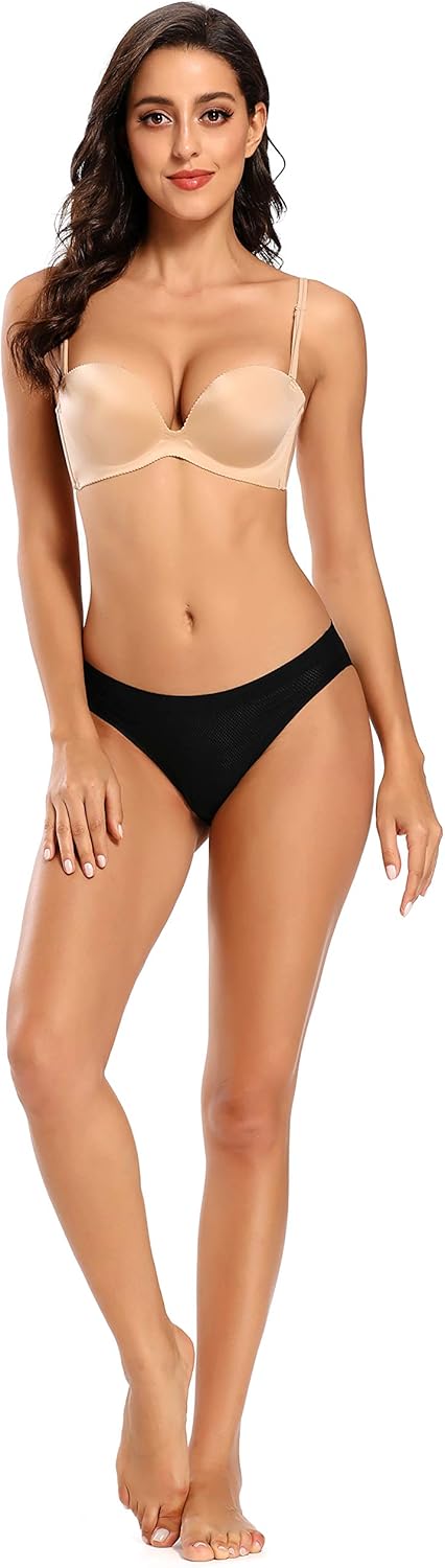 Detalle de VOENXE Slip Donna Senza Cuciture – Mutande microfibra invisibili (Pacco da 5)