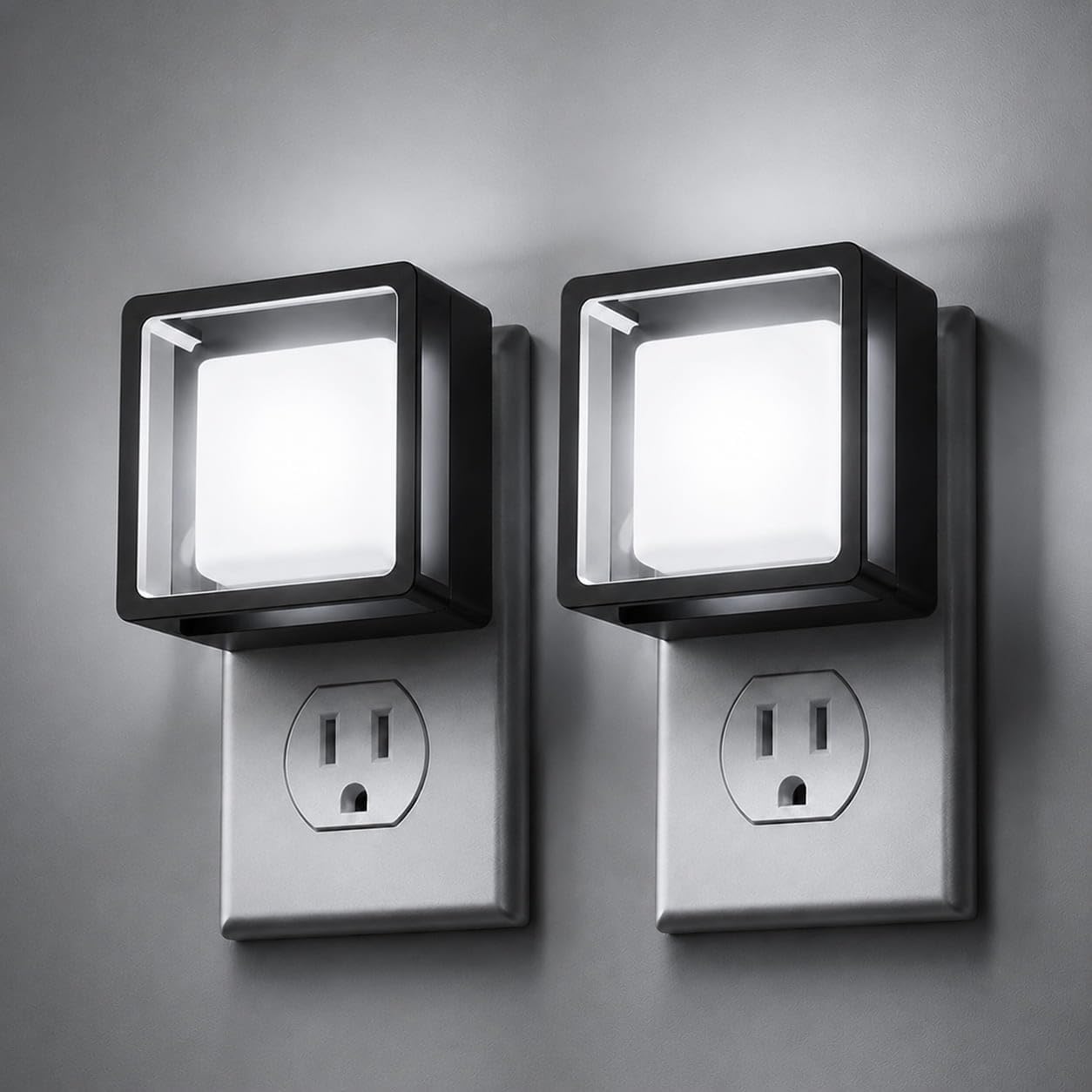 Detalle de L LOHAS LED GD033 Plug-In Night Lights, 2-Pack, Dimmable 5000K