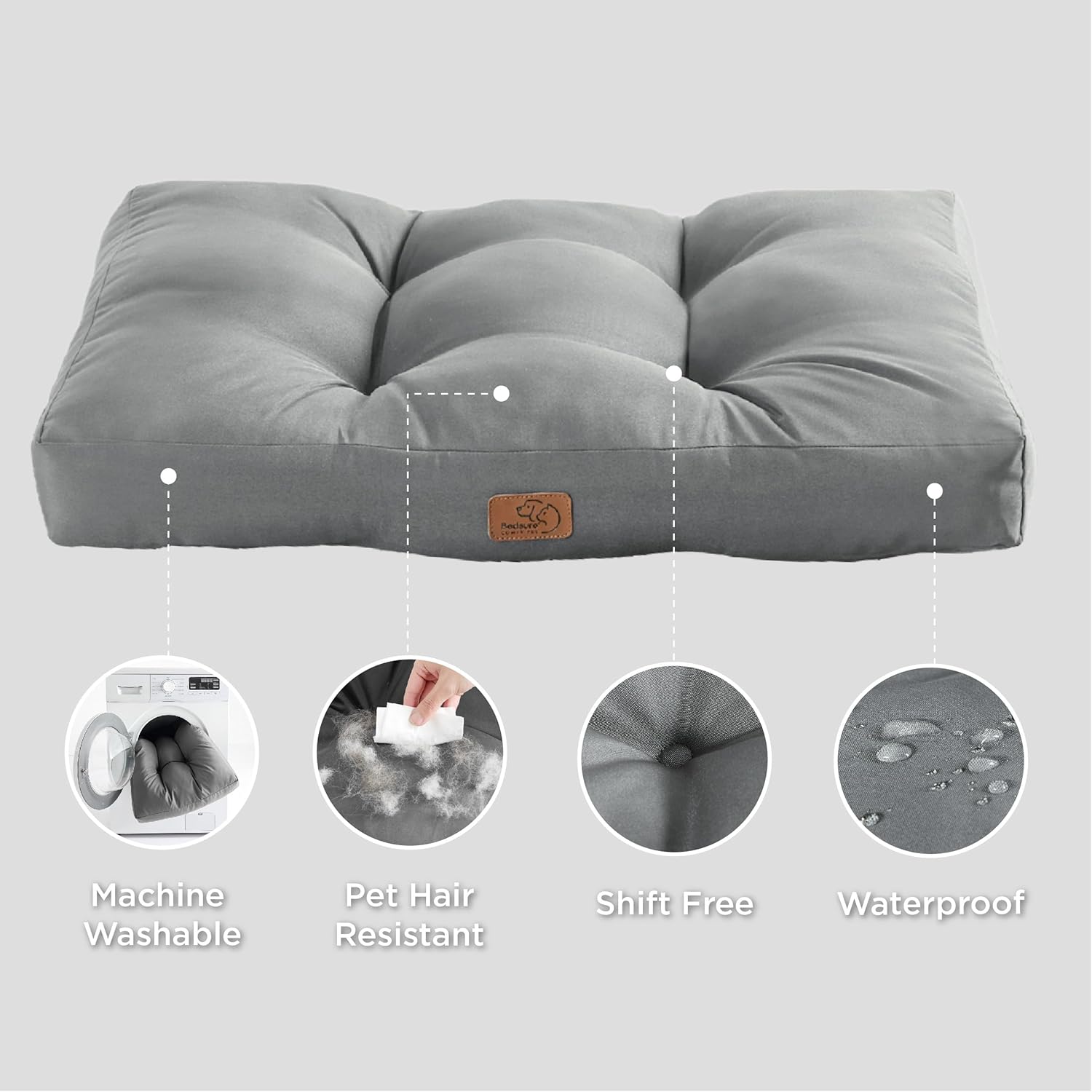 Thumbnail 1 de Bedsure Washable Dog Bed 111x89x9cm