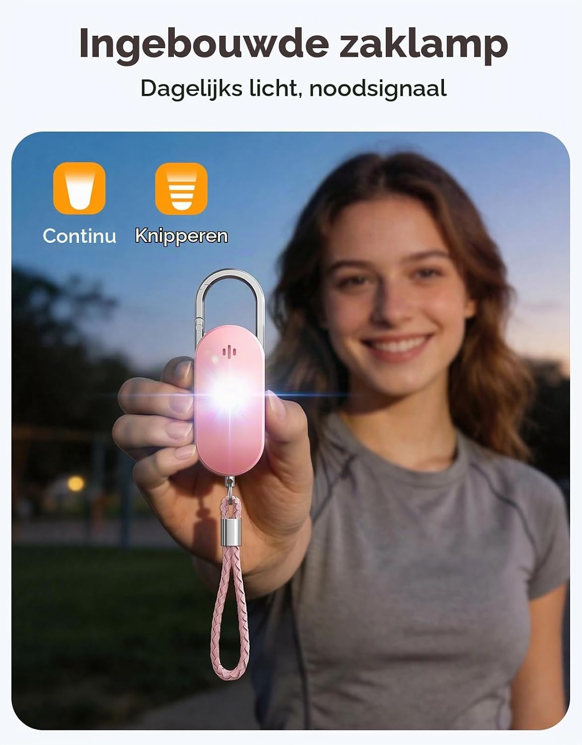 Thumbnail 4 de ISEYOU LLF2411 persoonlijk alarm met sirene van 130 dB en led-stroboscoop