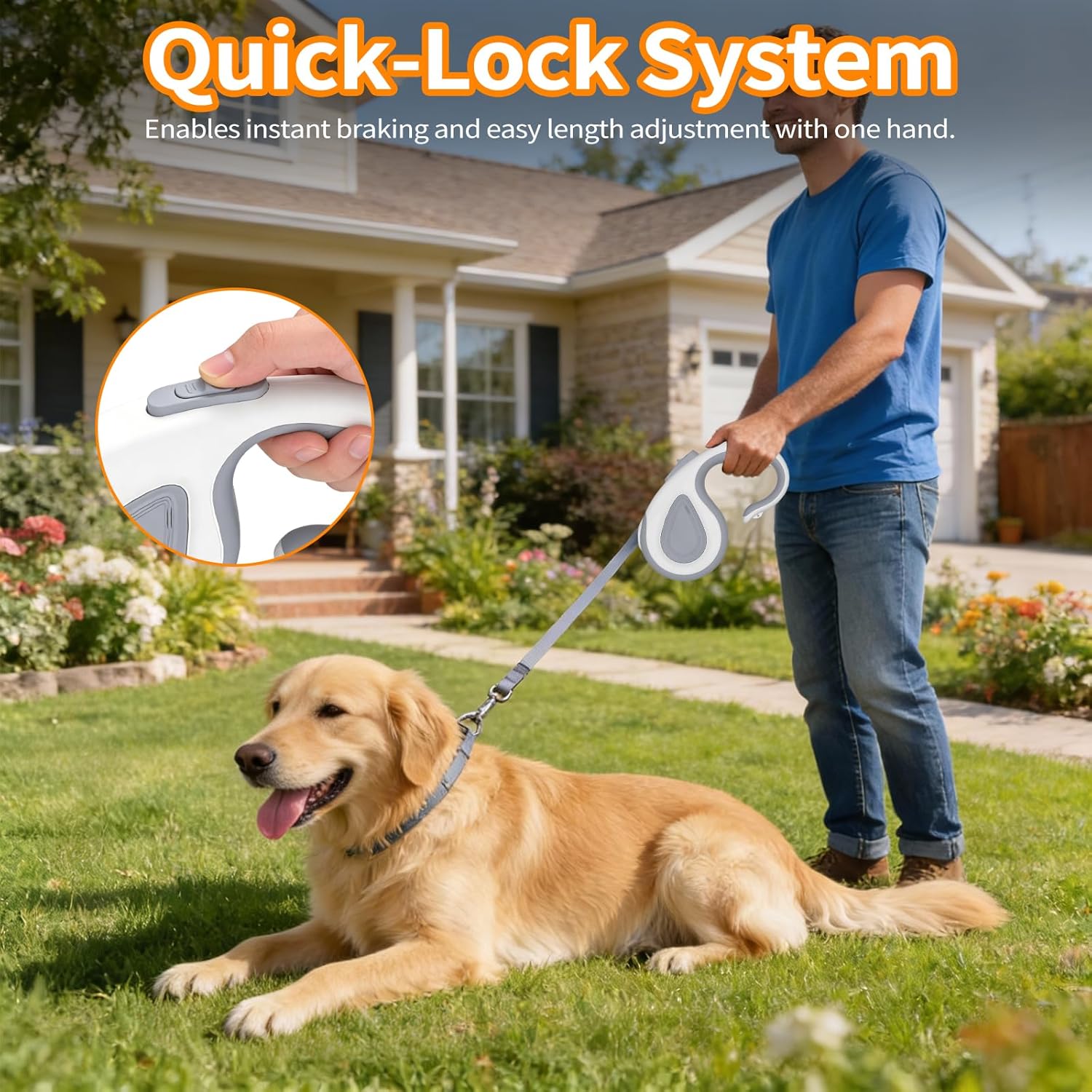 Thumbnail 3 de Retractable Dog Lead 5m for Small & Medium Dogs