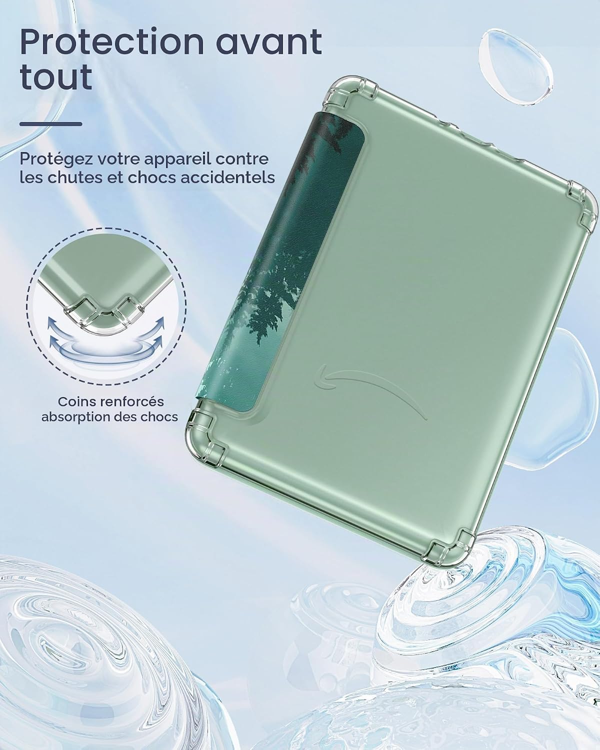 Thumbnail 2 de MoKo-hoes voor Kindle 11e generatie, 6 inch, TPU-achterkant en automatische slaapstand