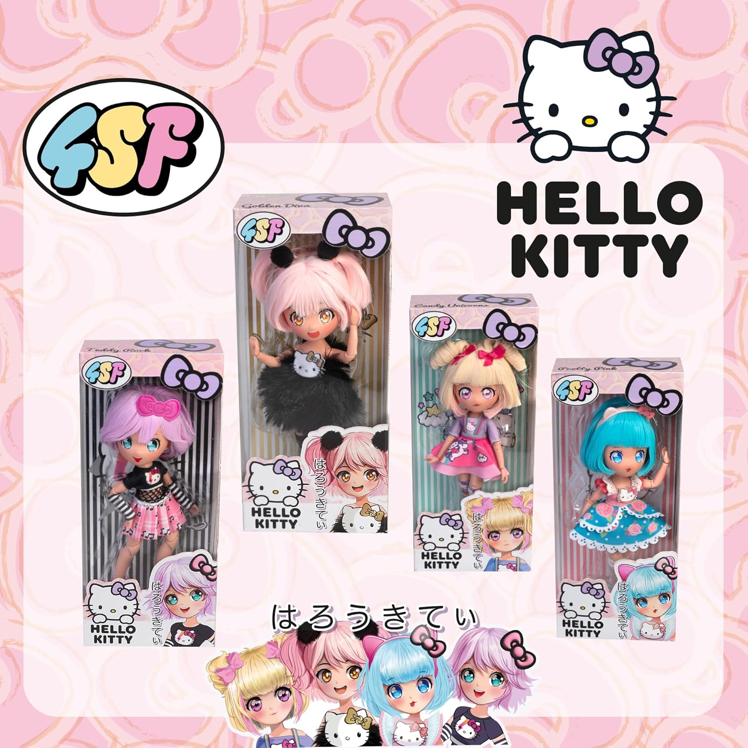 Thumbnail 6 de Hello Kitty Manga Doll Pretty Pink by 4SF (HKTF0300) – 19.5 cm with 15 Articulation Points