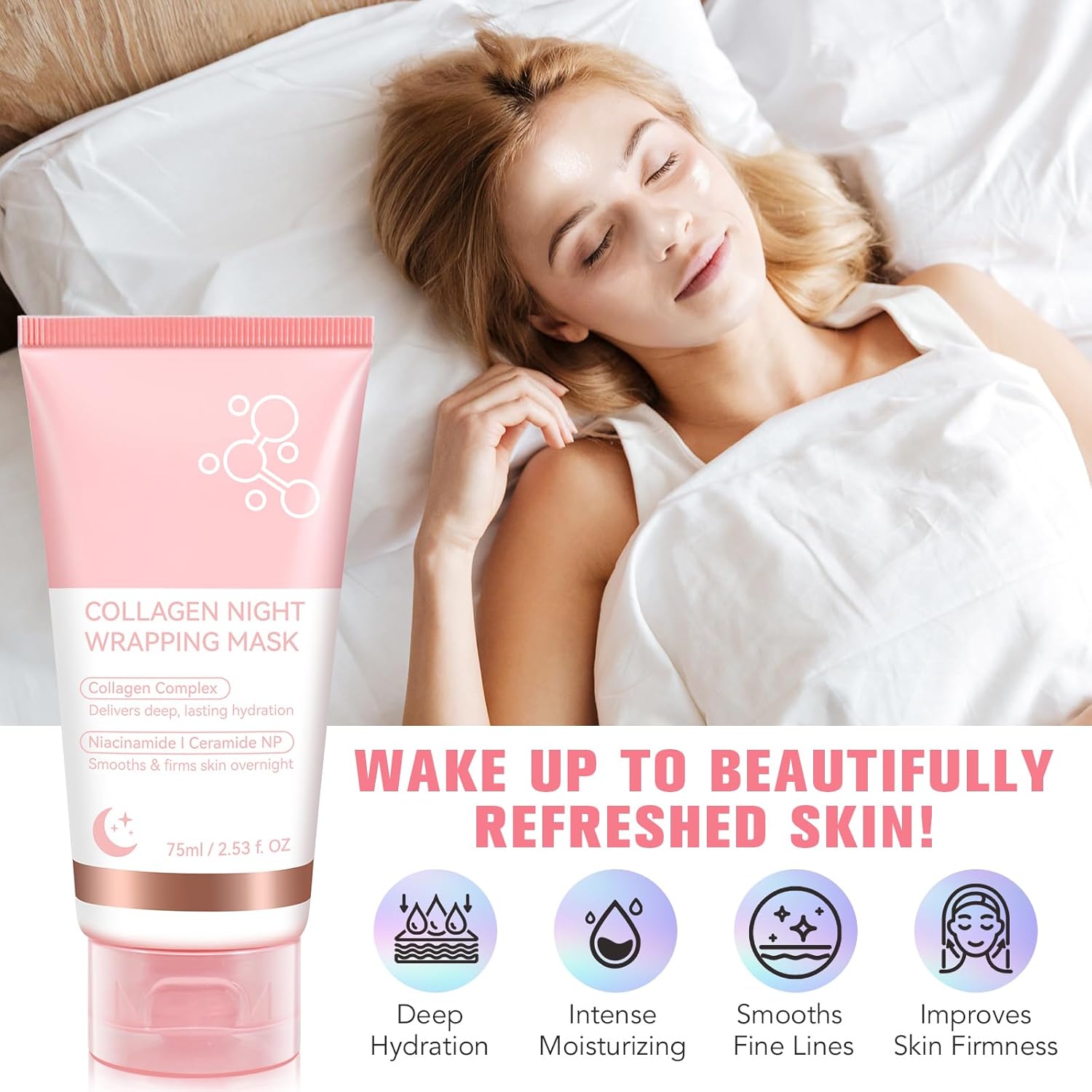 Detalle 2 de Masque Collagène de nuit Korean Masque au collagène visage (Bio Mask Collagen Real Deep Mask) – 75 ml