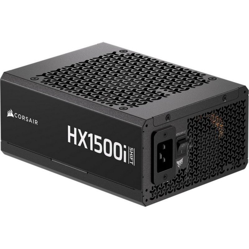 Detalle de Corsair HX1500i SHIFT: Fuente de Alimentación modular 1500 W con iCUE LINK y eficiencia Platino