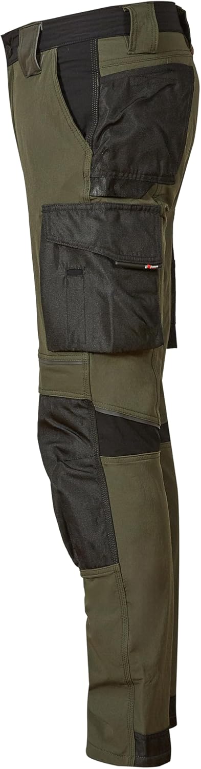 Detalle de Pantalone da lavoro idrorepellente U-Power Don't Worry... BE Happy! Atom Dark Green – uomo
