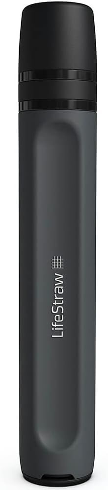 Detalle de LifeStraw Peak Series Personal Water Filter Straw (BPA-Free) for Emergency & Ultralight Hydration, Dark Mountain Gray