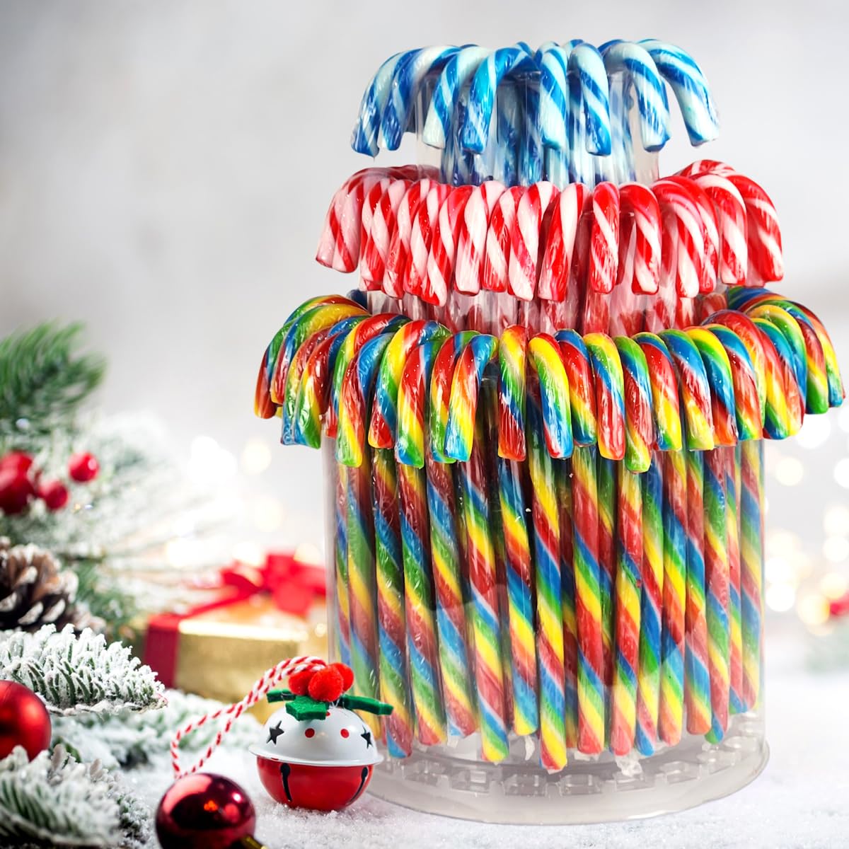 Thumbnail 6 de Yumzo Christmas Candy Canes, 100 Count, Individually Wrapped Assorted Flavors