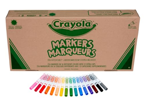 Detalle de Crayola Broad Line Markers Classpack (256 Ct): Bulk Classroom Markers for Schools