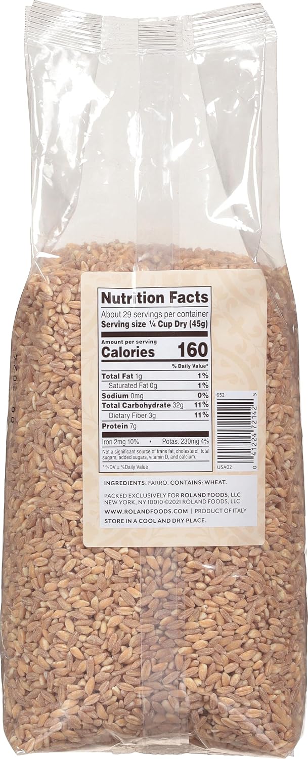 Detalle 2 de Roland Foods 72142 Pearled Italian Farro, 3-Pound Pack of 4