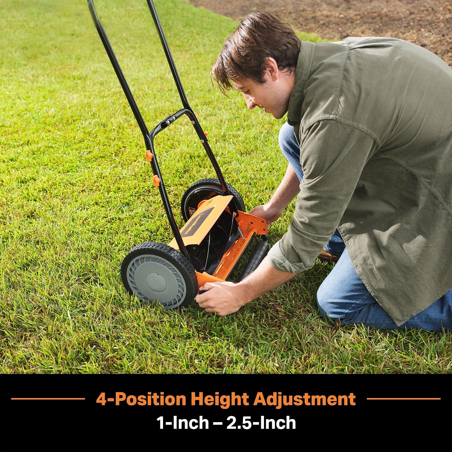 Detalle 2 de LawnMaster LMRM1401 14-Inch 5-Blade Push Reel Lawn Mower