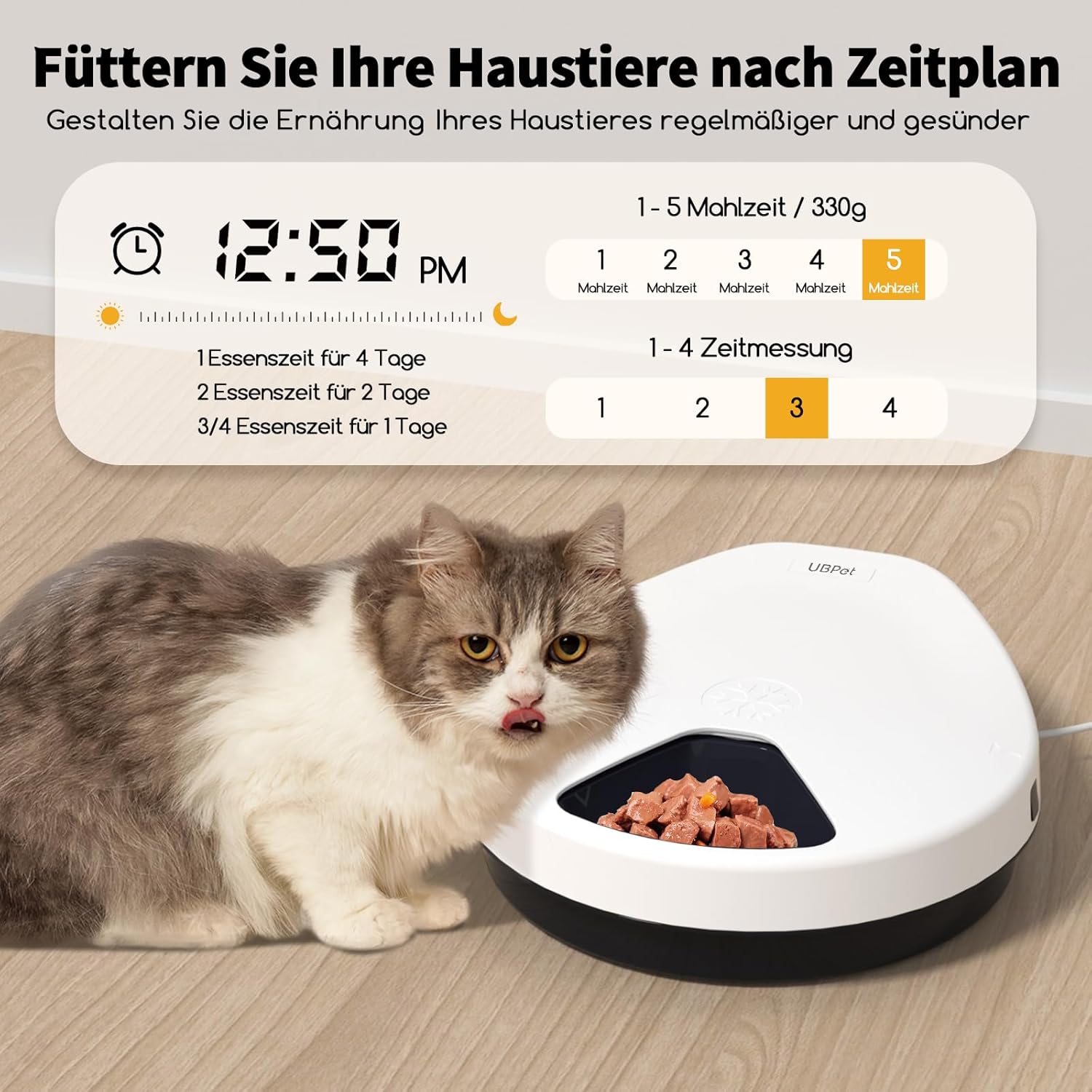 Detalle de Katzenfutterautomat 5 Fächer 🍽