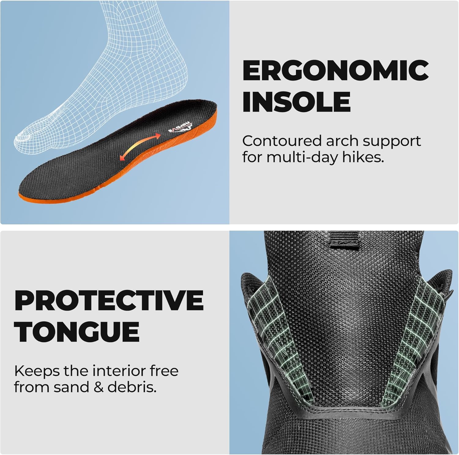 Thumbnail 6 de NORTIV 8 Scarpe da trekking impermeabili uomo StreamRunner: leggere, antiscivolo e con supporto plantare