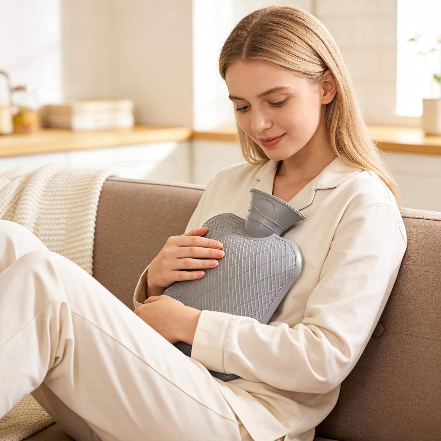 Thumbnail 4 de FORICOM Extra Large Hot Water Bottle 2L