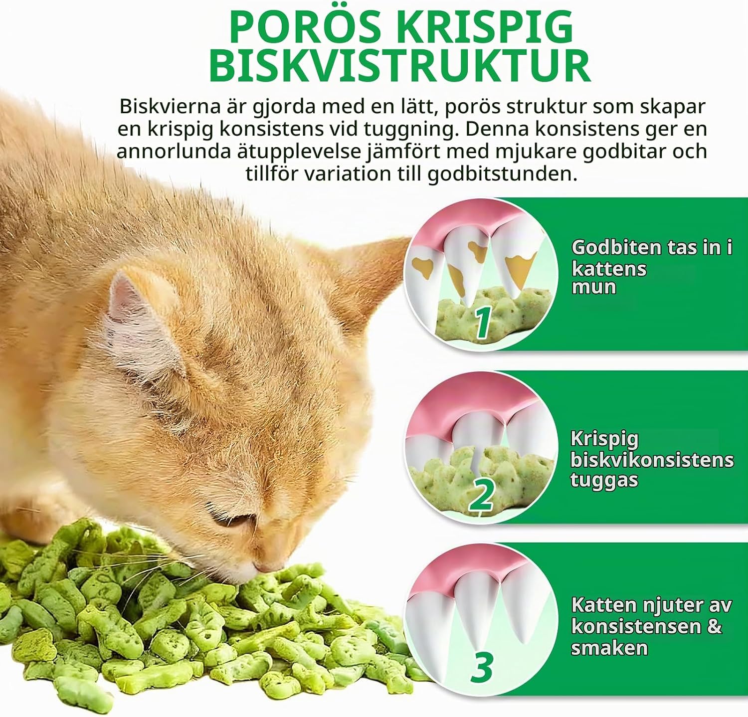 Detalle de RlfJynxious Kattgräs Snack 260 g – kattgodis i pinnar med lax och kattmynta