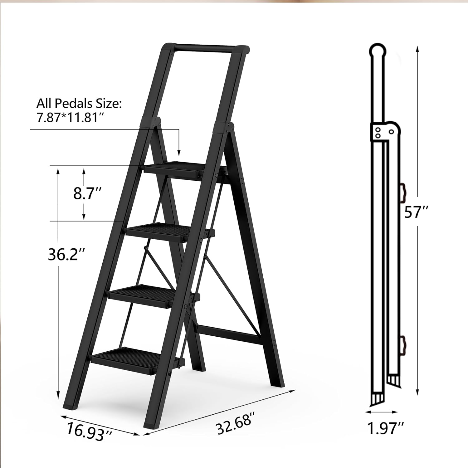 Thumbnail 6 de GameGem 3 Step Ladder 300 lbs capacity 🪜