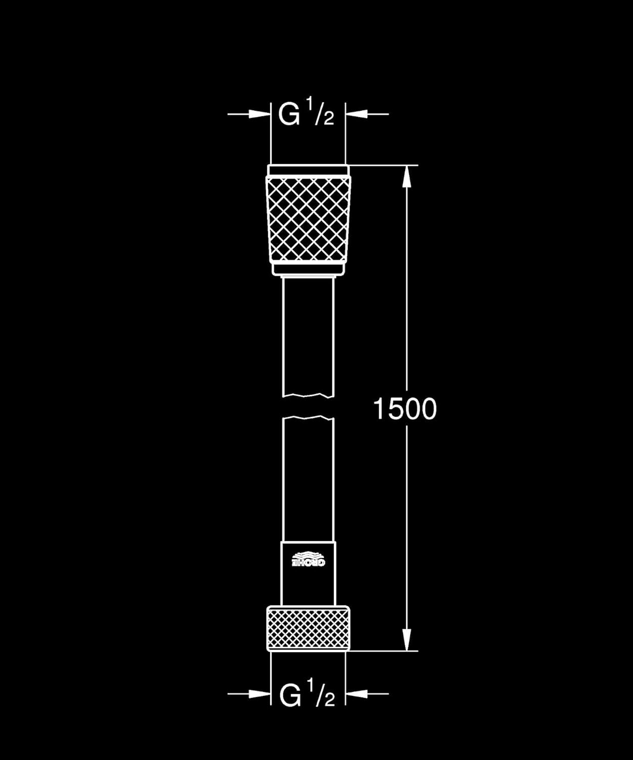 Thumbnail 1 de GROHE QUICKFIX VitalioFlex Trend: Flessibile doccia in metallo da 1500 mm