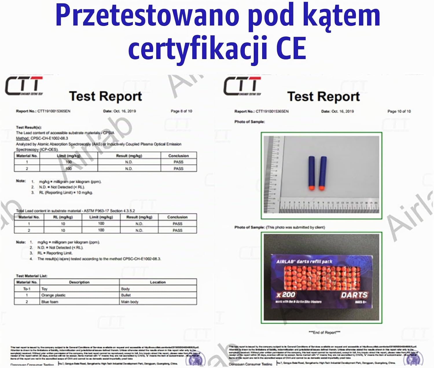 Detalle 2 de Airlab JY0062-NEW – 200 piankowych rzutek 7,2 cm do wyrzutni N-Strike Elite