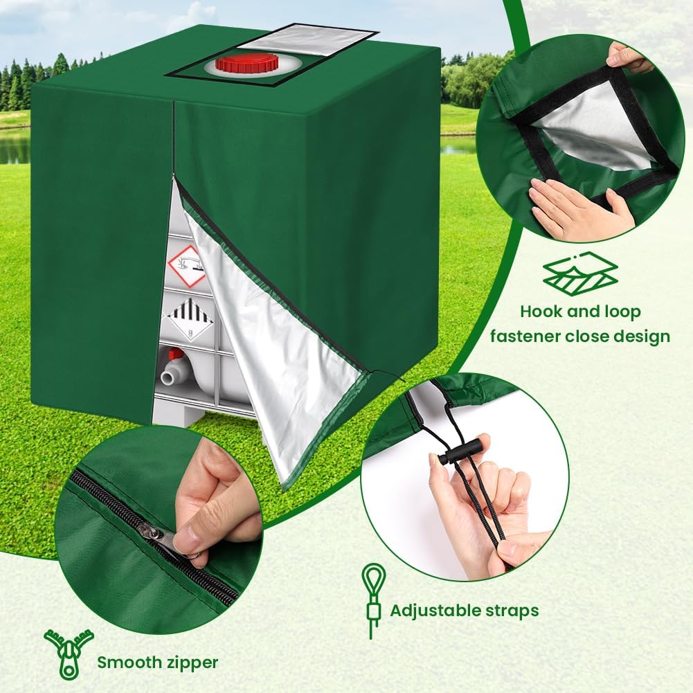 Detalle 2 de AOOWU 5061576 IBC Tank Cover, 1000 L, Waterproof 210D Oxford Fabric