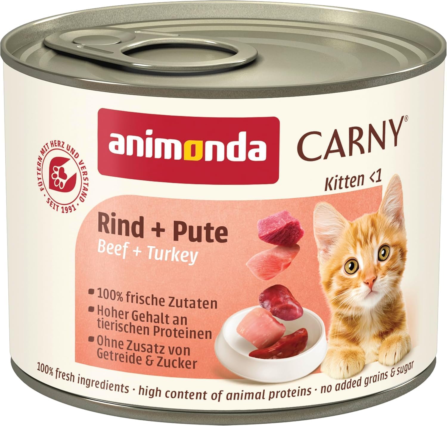 Thumbnail 6 de animonda Carny Adult Kitten Nassfutter Geflügel + Rind (12 x 400 g) – ausgewogene Mahlzeiten ohne Zucker und Getreide