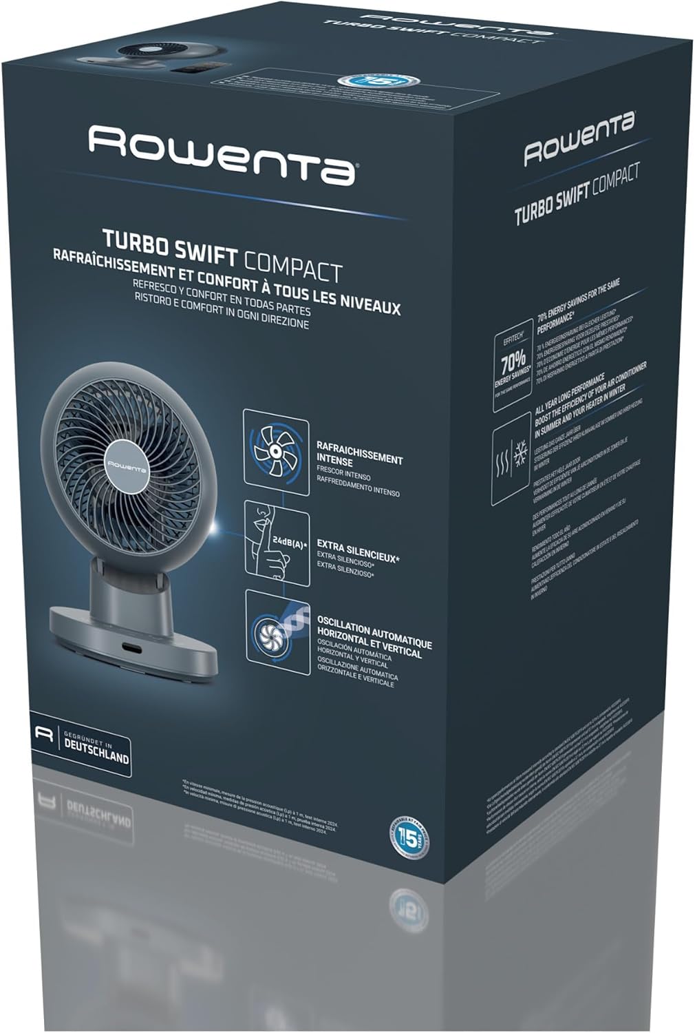 Thumbnail 8 de Rowenta Turbo Swift Compact Ventilador de Mesa 🌬️ QV2540F0