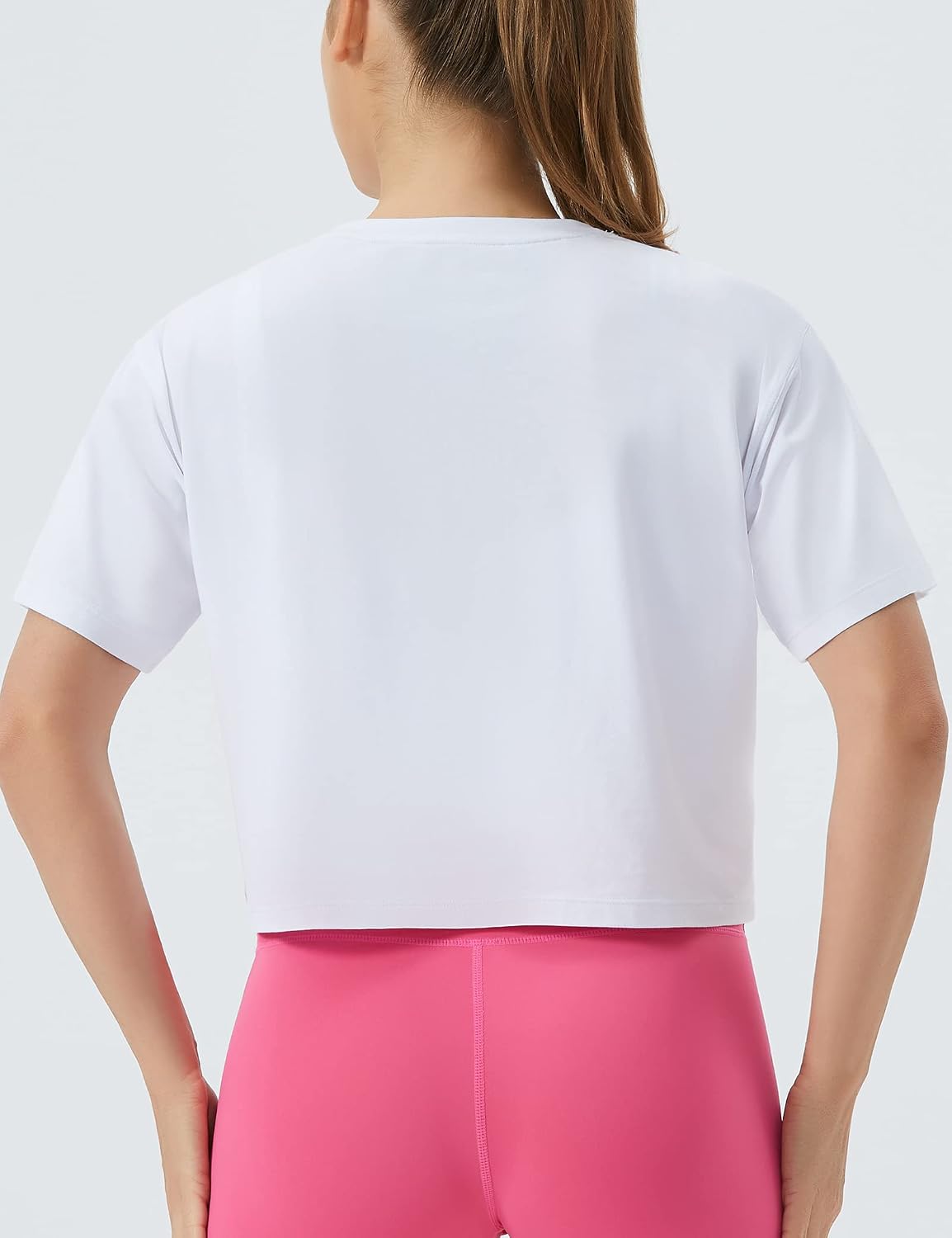 Thumbnail 4 de THE GYM PEOPLE Maglia Palestra Donna crop top a maniche corte in cotone (vestibilità ampia)