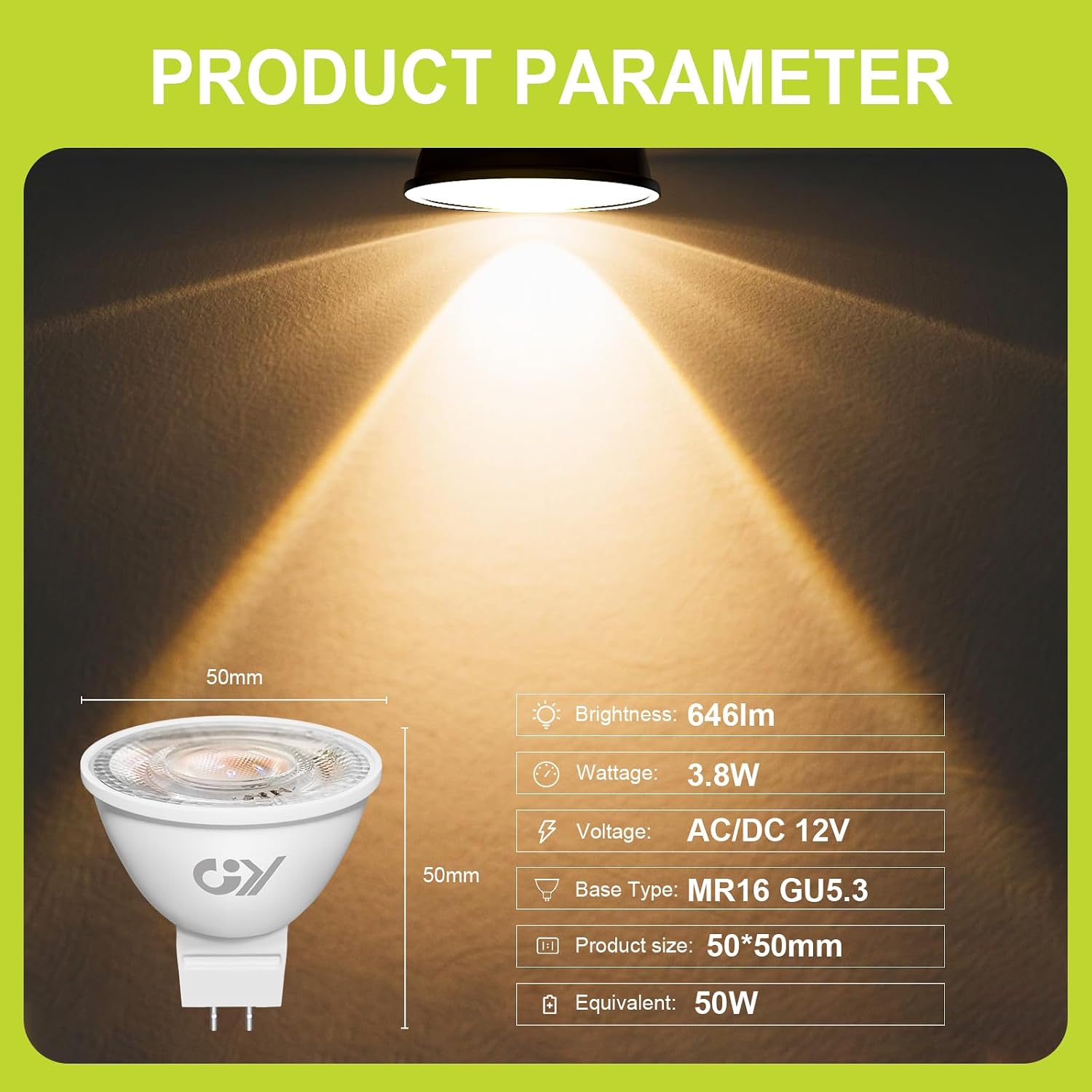 Detalle 2 de GY GU5.3 MR16 12V Spotlight 663 lm 3.8W