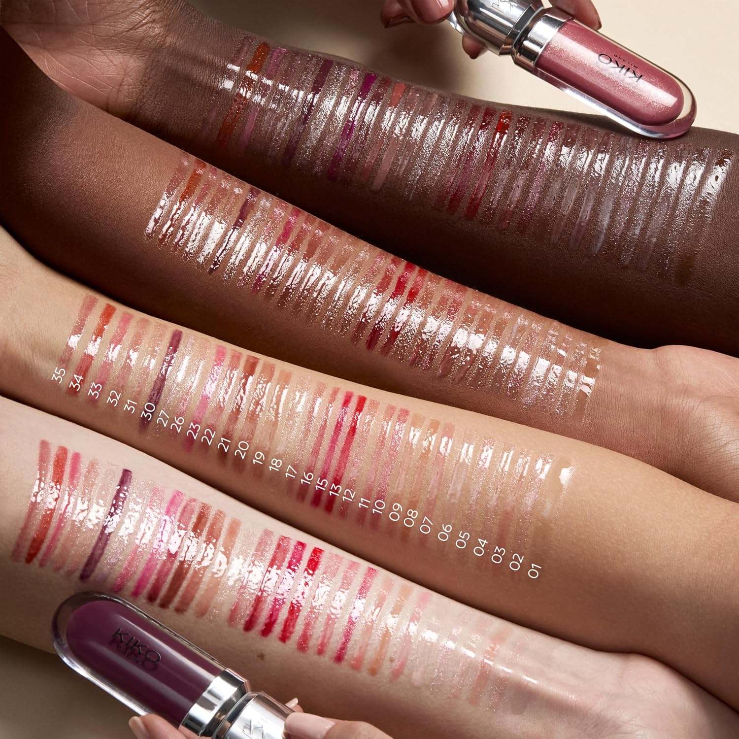 Detalle de KIKO Milano KM0020201800544 3D Hydra Lip Gloss, Hydrating High-Shine Lip Gloss