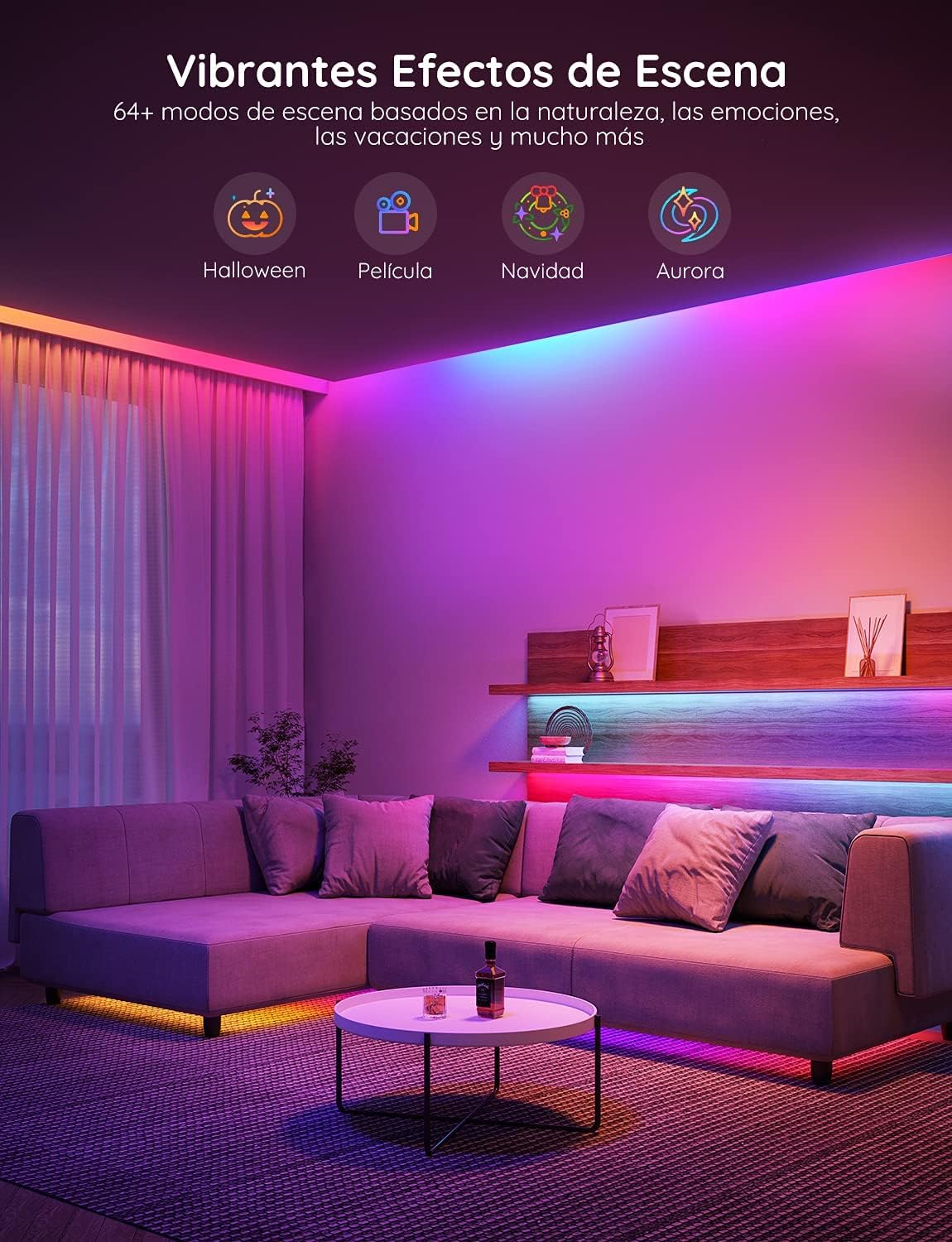 Thumbnail 6 de Govee Tiras LED WiFi 5M RGBIC con Control por App & Asistentes