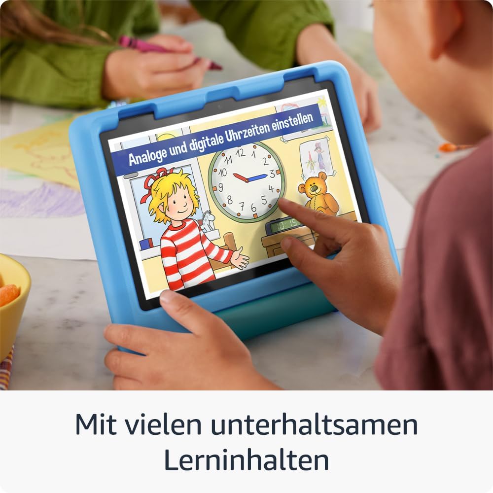 Detalle de Amazon Fire HD 8 Kids-Tablet (2024) für Kinder 3–7 Jahre – 32 GB, 3 GB RAM, werbefreie Inhalte, 13 Std. Akku