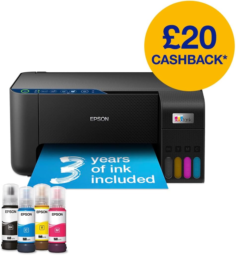 Thumbnail 1 de Epson EcoTank ET-2861 Ink Tank Printer (A4) – Wi-Fi, Print/Copy/Scan with up to 3 years of ink
