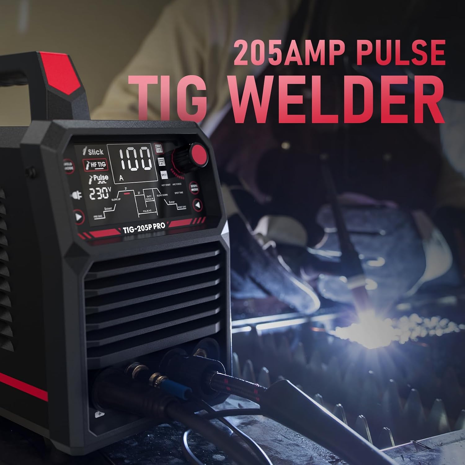 Detalle 2 de YESWELDER Saldatrice TIG 200Amp Pulse LED