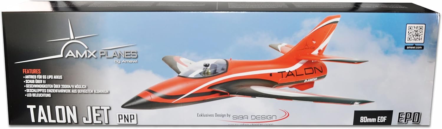 Thumbnail 6 de Amewi 24118 AMXPlanes Talon EDF – czerwony odrzutowiec RC EPO PNP 1100 mm