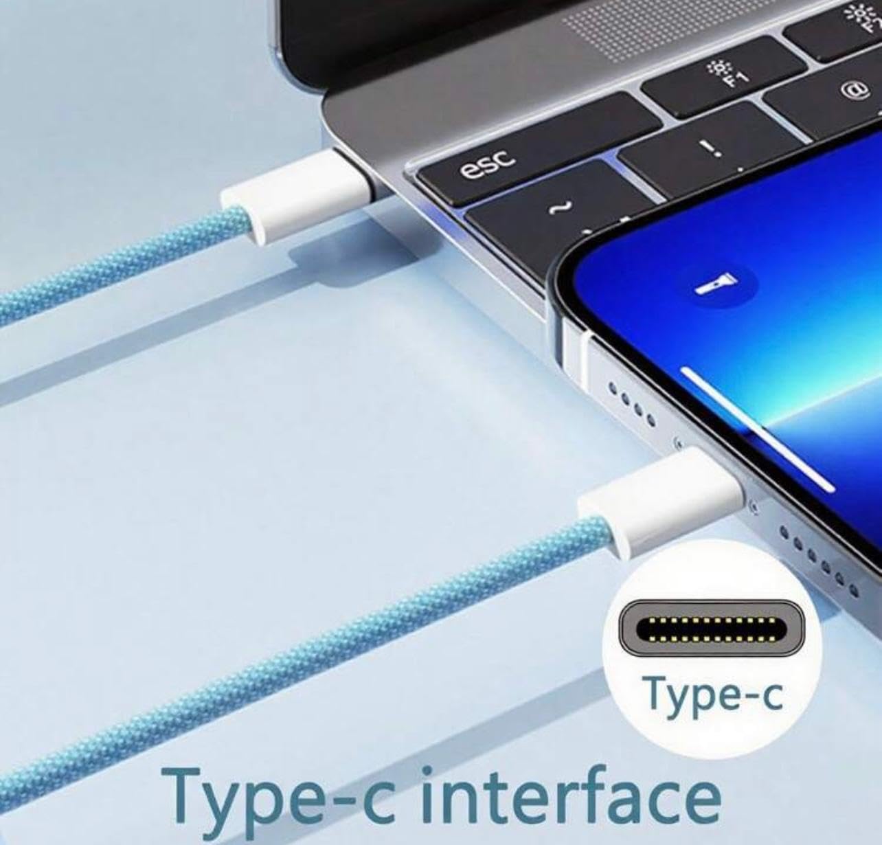 Thumbnail 4 de KK KENIK USB-C to USB-C Charger Cable (Nylon Braided) – Fast Charge up to 60W, 2m