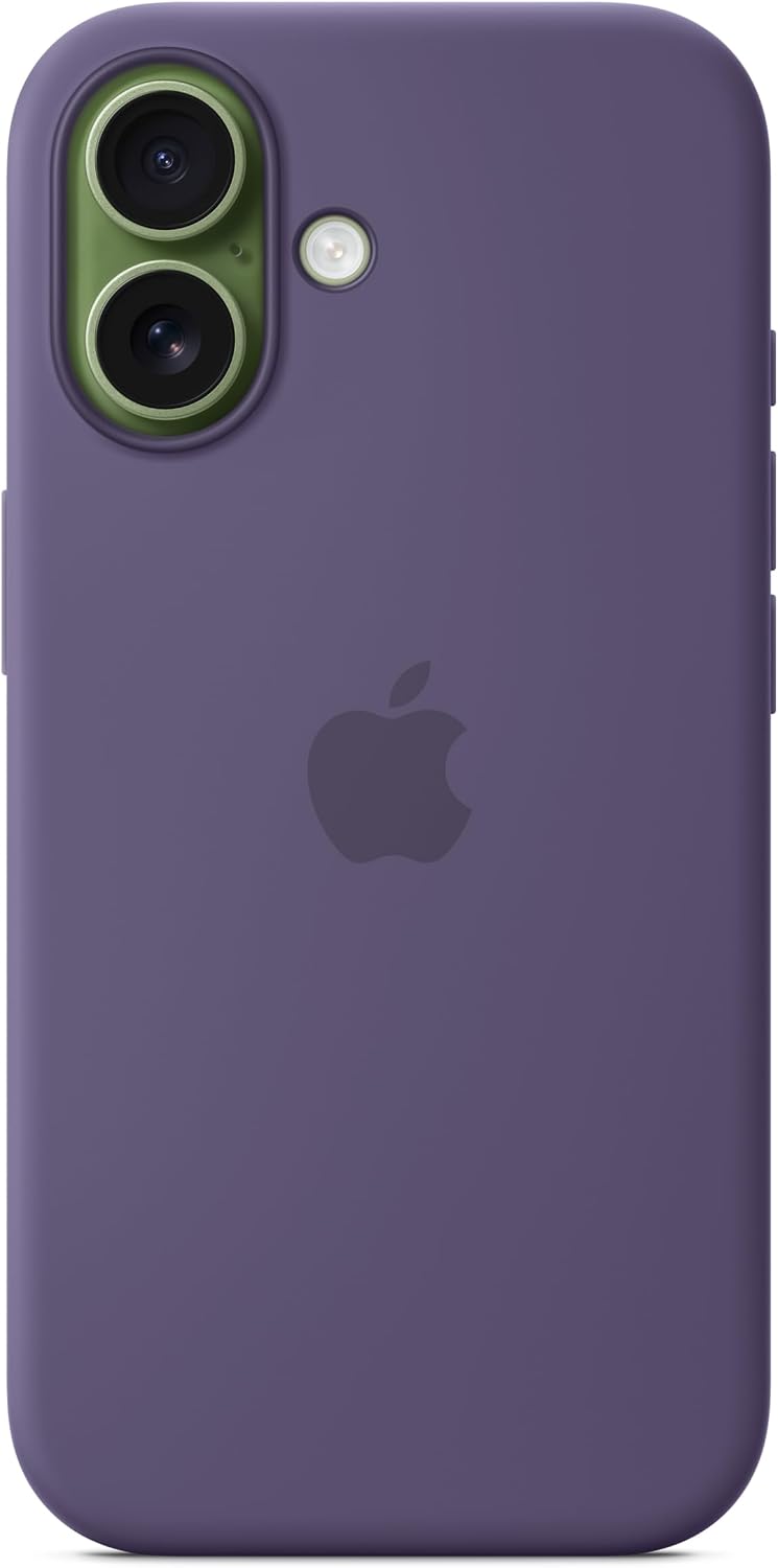 Detalle de Apple MGF04ZM/A Silicone Case for iPhone 17, MagSafe, Camera Control, Purple Fog