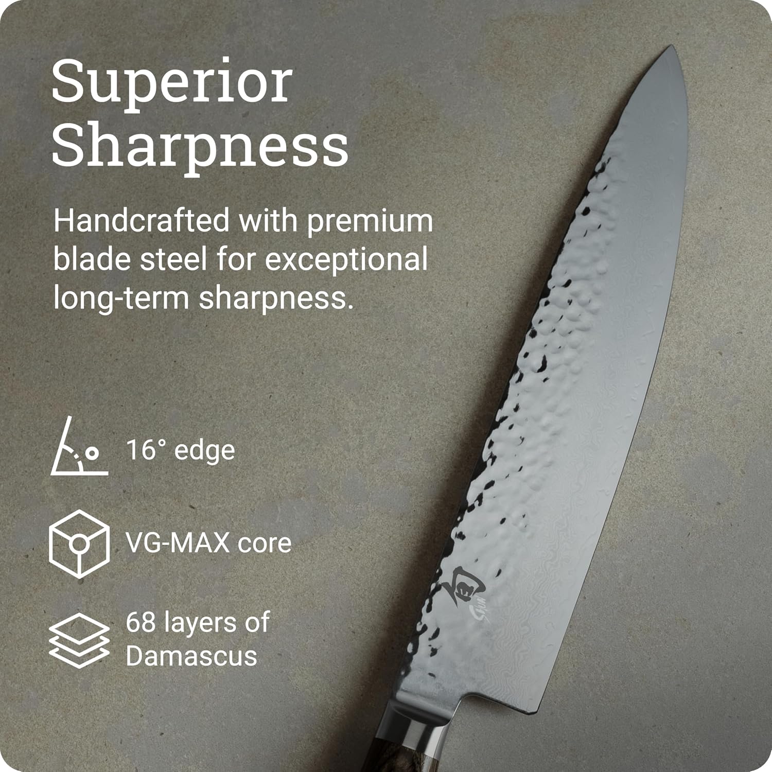 Detalle de Shun Chef's Knife with VG-MAX Core