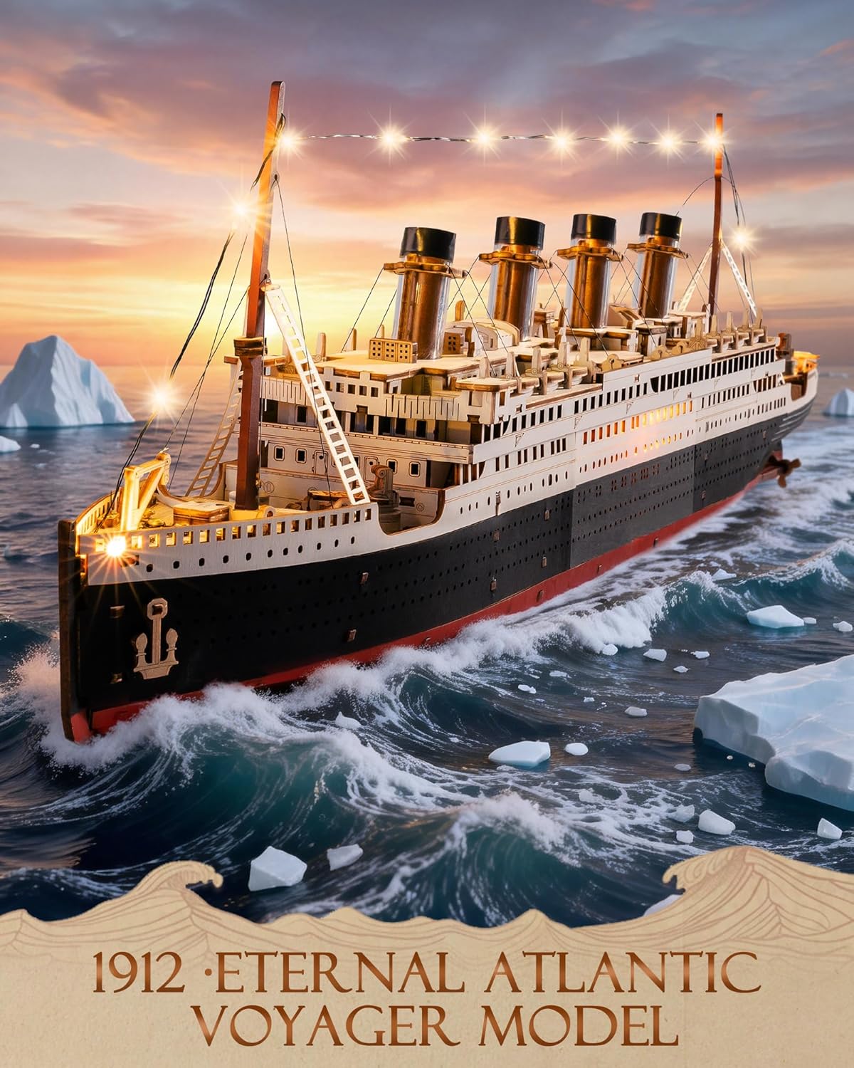 Thumbnail 1 de Rolife Titanic 3D puzzle model 433 pieces