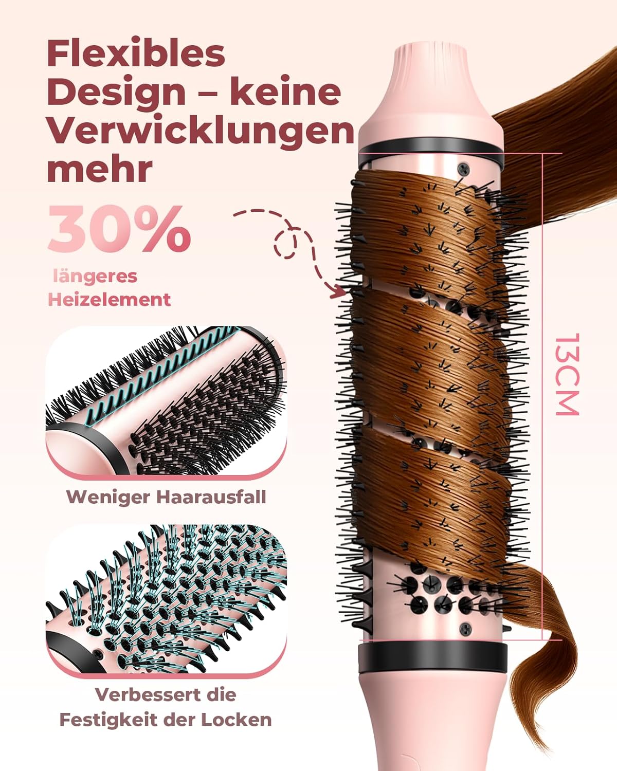Thumbnail 5 de Bopcal Thermal Brush 3-in-1 MS-C257 – Thermobürste mit Digital-Display, Ionentechnik und 6 Temperaturstufen