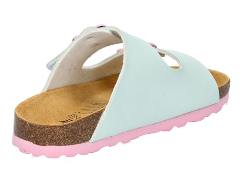 Detalle 2 de Lico Unisex Kinder Bioline Kids 2-Schnallen Pantoletten, Türkis/Rosa, 39 EU