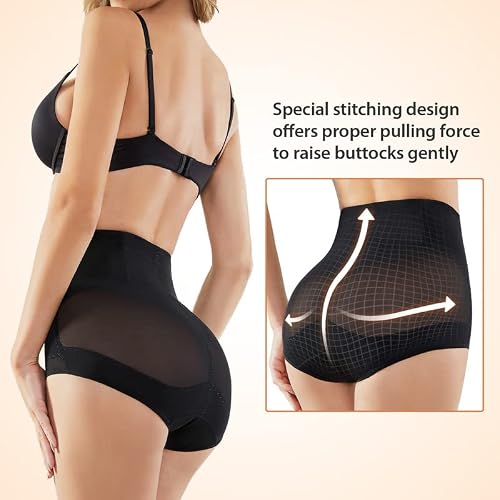 Detalle de SIMIYA Women Tummy Control Knickers High Waisted Shapewear – Black